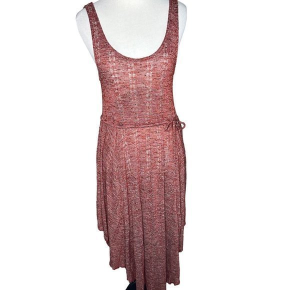 Free People‎ FP Beach Red Midi Tie Side Dress Size Small - Picture 2 of 11